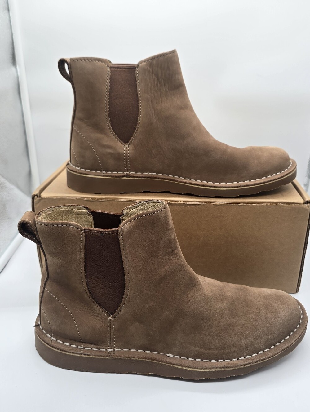 L.L. Bean Womens 11 Stonington Chelsea Boots Brown Leather Pull On 508882 LL